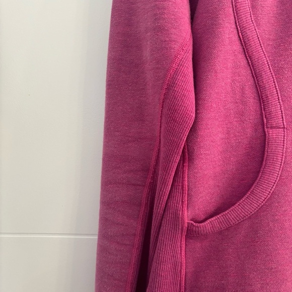 Lululemon Scuba Full Zip Hoodie Jacket Fuchsia Pink Size 6 Thumbholes - Picture 9 of 16